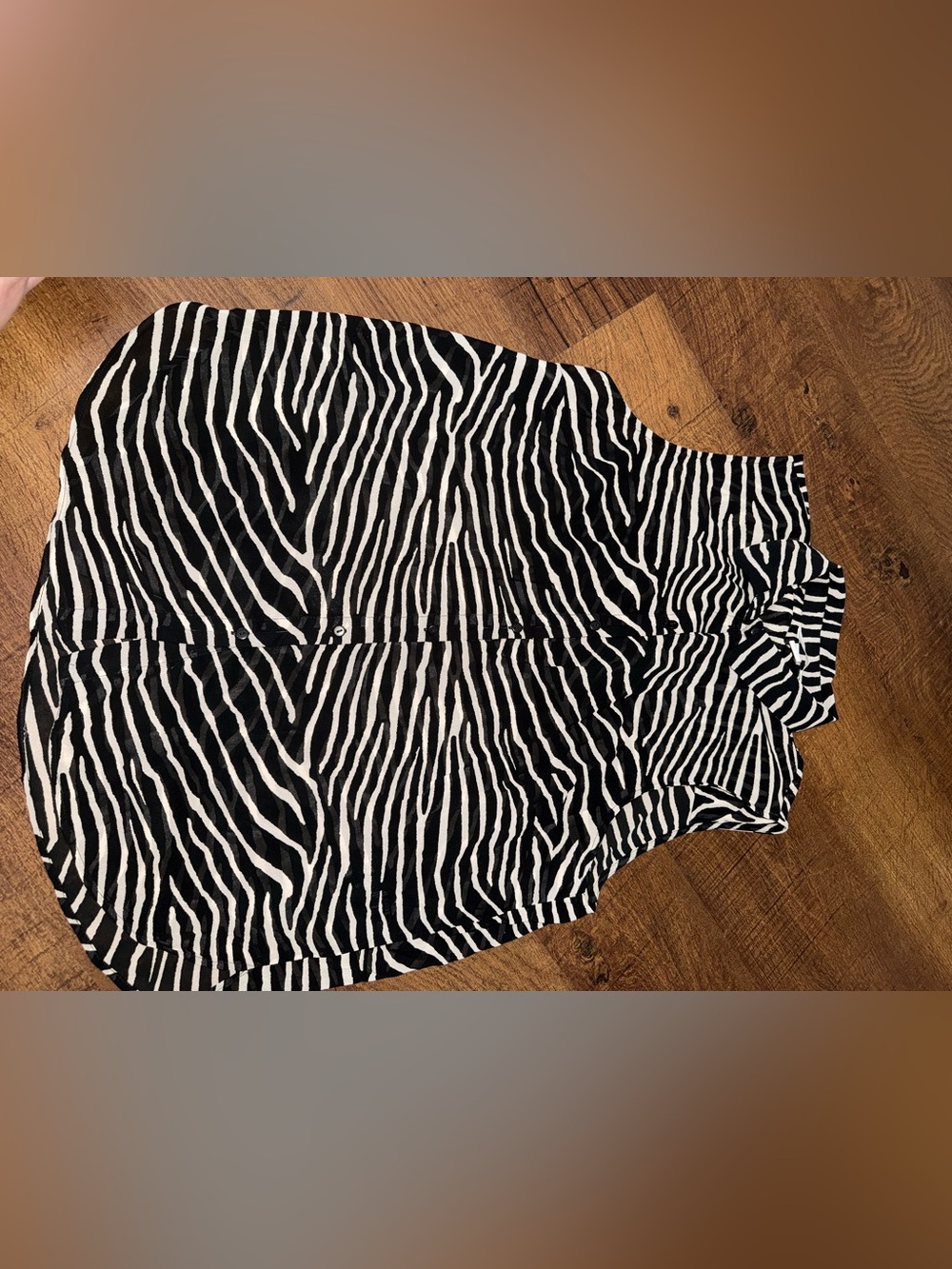 H&M Black and White Zebra Print Blouse